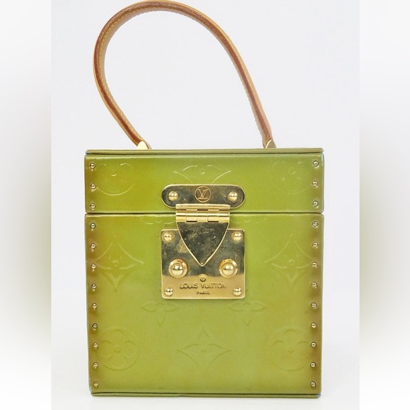 Louis Vuitton Olive Green Mini Box Bag with Gold Accents - Picture 2 of 14